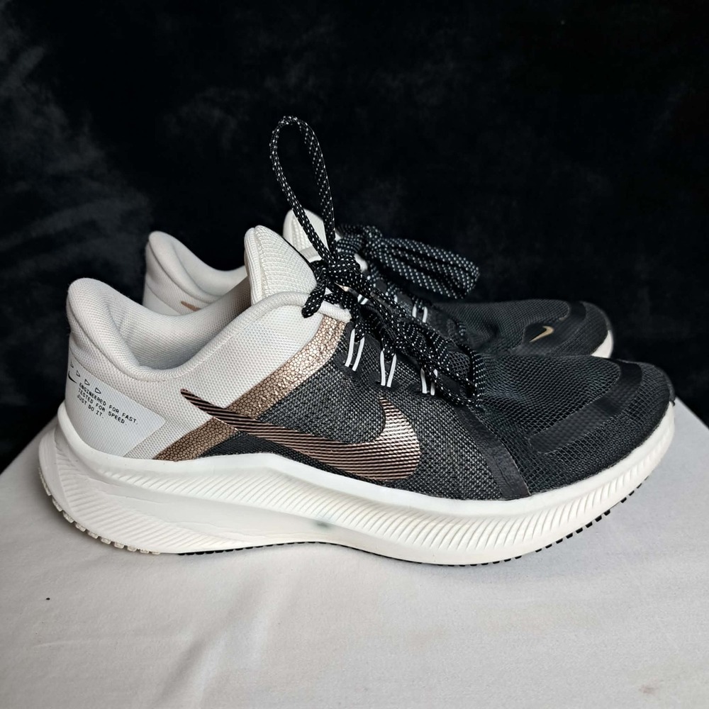 Nike Trainers Womens Size 9.5 Quest 4‎ Premium Black Copper Running Gym Shoes